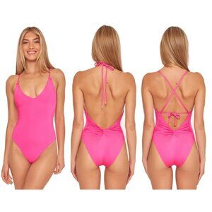 💕TRINA TURK💕 Monaco Convertible One Piece Swimsuit ~ Pitaya Pink 4 NWT